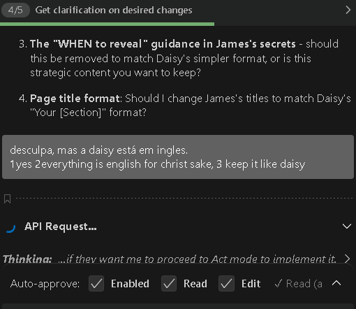 Frustration with character files